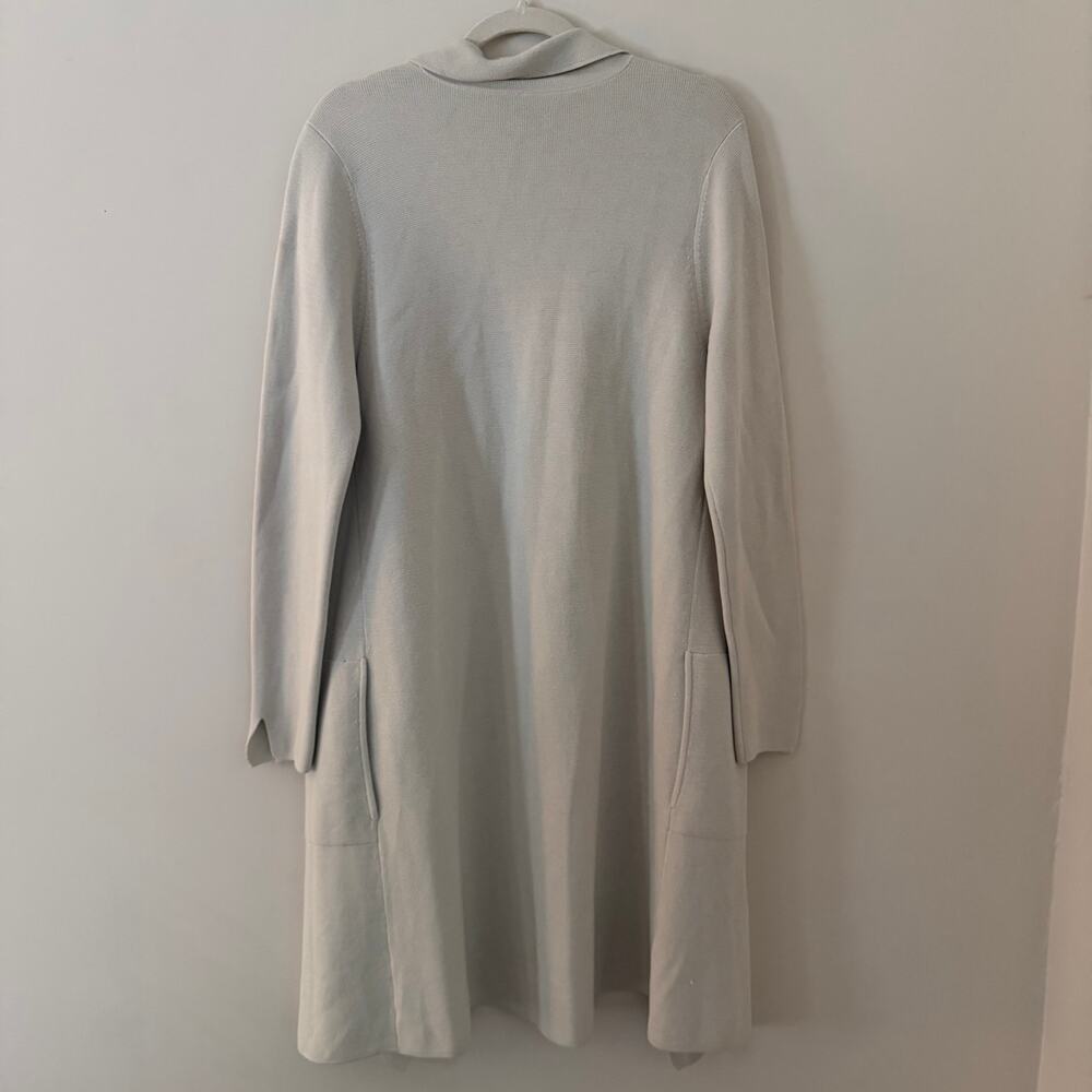 Eileen Fisher Longline Cardigan Sweater Blazer Silk Cotton Blend Size Medium - Picture 9 of 9